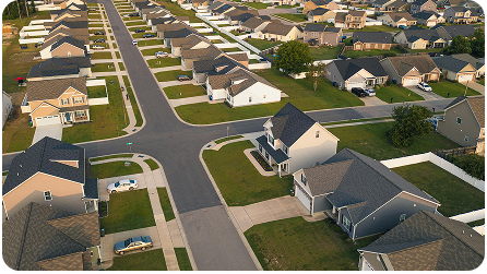 Aerial view of Maryland neighborhood