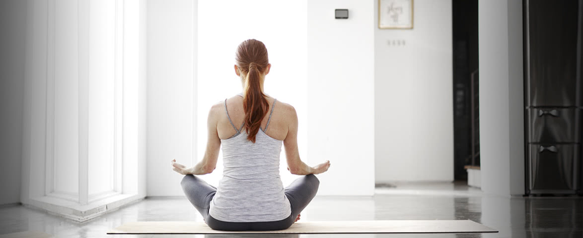 woman doing yoga